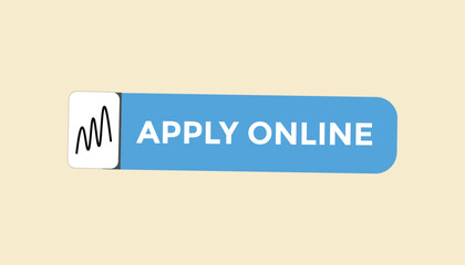 Apply online button web banner templates. Vector Illustration

