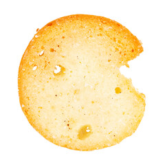 Crackers bruschetta with spices isolated on white background. File contains clipping path.