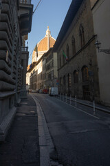 View of the Florence Cathedral, Cattedrale di Santa Maria del Fiore, Florence, Italy