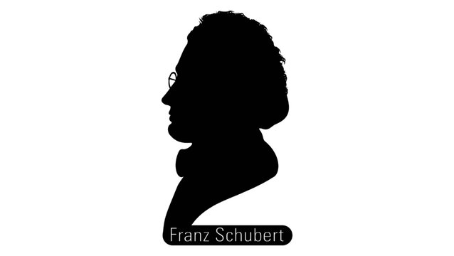 Franz Schubert silhouette