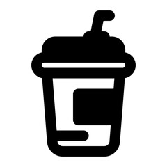 Soft Drink Glyph Style Icon  vector design and illustration template