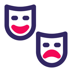 Theater Red Style Icon  vector design and illustration template