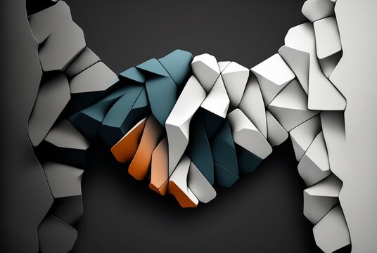 Abstract Shaking Hands Wallpaper