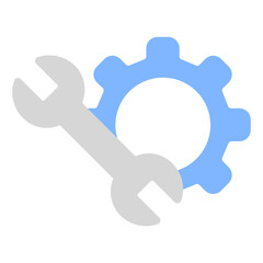 gear and tool flat icon