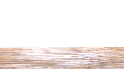 Empty wooden texture board or table top view isolated background