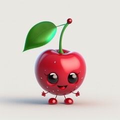 cute cherry character 
