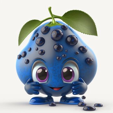 Cute Blueberry Character 