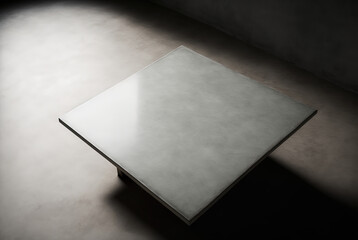 Empty minimal table. Generative AI.