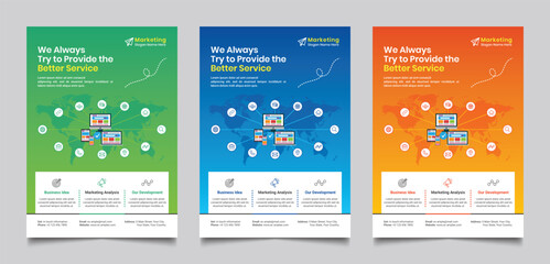 Marketing Corporate Business Flyer Template in Design