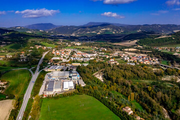 Fototapeta premium Cagli in Italy Aerial View