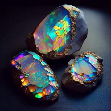 pile of rough black opals from Australia