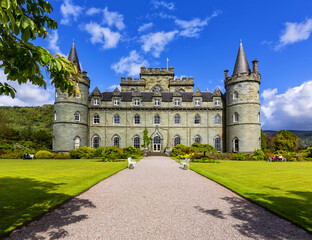 Fototapeta na wymiar The Inveraray Castle. An Iconic Scottish Visitor Attraction