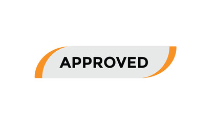 Approved button web banner templates. Vector Illustration
