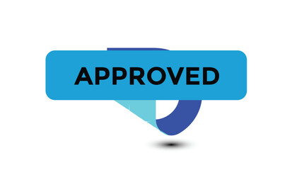 Approved button web banner templates. Vector Illustration
