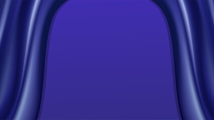 Abstract vector background luxury dark blue cloth or liquid wave or wavy folds of satin velvet material, luxurious background or elegant wallpaper