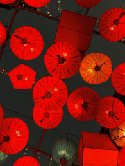 Lantern Festival in the Chinese New Year, colorful lanterns in Fuzimiao area.