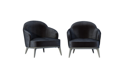 Armchair isolated on white background, 3D rendering