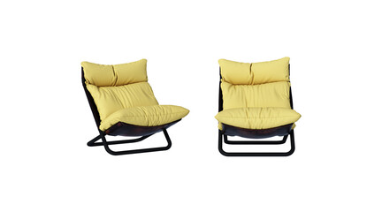 Armchair isolated on white background, 3D rendering
