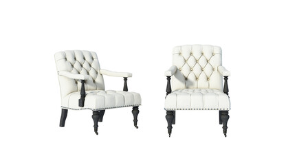 Armchair isolated on white background, 3D rendering
