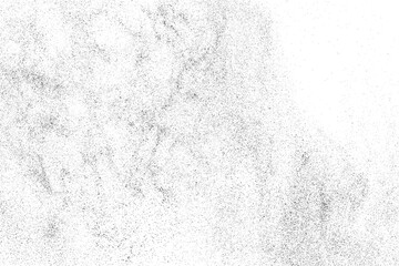 Distressed black texture. Dark grainy texture on white background. Dust overlay textured. Grain noise particles. Rusted white effect. Grunge design elements. Vector illustration, EPS 10.