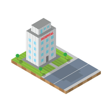 Hospital Clinic Building - isometric 3D icon
