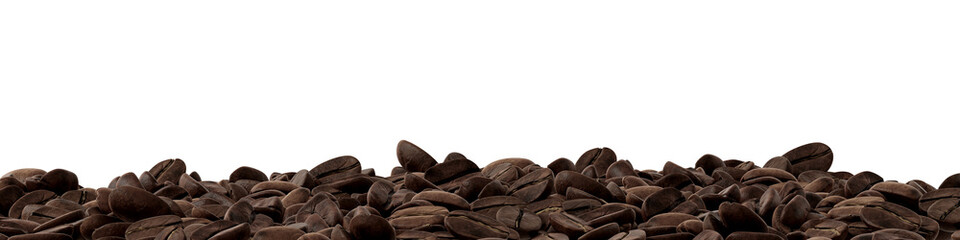 Food and beverage concept. Coffee bean isolated on transparent background. 3d rendering illustration. PNG format