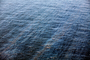 Ribbons of oil in Gulf waters look like tiger stripes high above the Gulf of Mexico, near the source of the Deepwater Horizon oil spill in the Gulf of Mexico, off the coast of Loui
