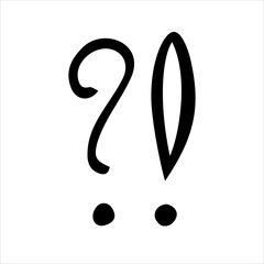 Question mark and exclamation mark. Black and white sketch, logo, clipart, icon, template.
Manual signature. Vector image drawn by hand.