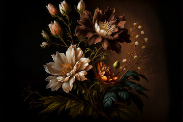 Fine art still life of flowers