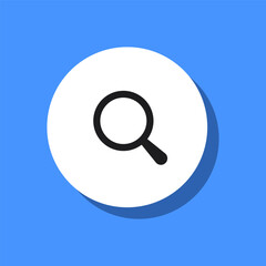Magnifying glass icon. Search icon. Website user interface. Search for information. Vector illustration