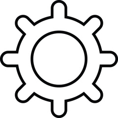 Different Gear Settings Icon Vector Design Interface Collection with a blunt end
