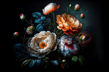 Fine art still life of flowers