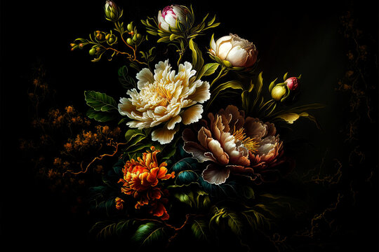 Fine Art Still Life Of Flowers