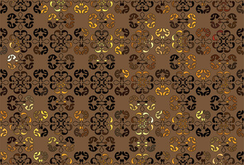 Golden frame with vector ornament on a brown background. Elegant, classic elements. Can be used for jewelry, beauty and fashion industry. Great for logo, emblem, or any desired idea.