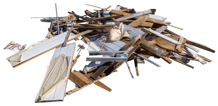 Isolated PNG cutout of trash on a transparent background, ideal for photobashing, matte-painting, concept art
