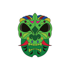 vector abstract mask full color green domination