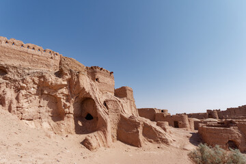 Panoramic view of the ancient city of Keshit in Dasht-e Lut Desert, Kerman Province, Iran © Eleseus