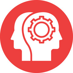  Brain, cogwheel Vector Icon which can easily modify or edit

