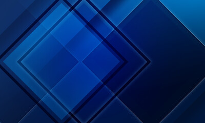 blue tiles square shape technology with shinny light abstract background