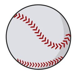 Baseball illustration on transparent background.