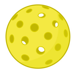 Illustration of pickleball on transparent background. A racket sport born in the United States.