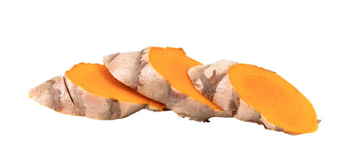 slice turmeric isolated on transparent png