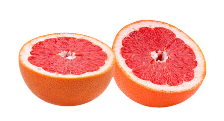 Fototapeta na wymiar Half Grapefruit isolated on transparent png
