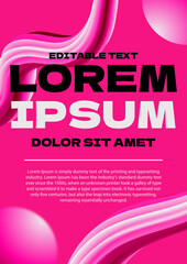 Obraz premium bold poster design with 3d liquid background for business purposes