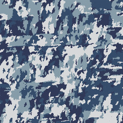 Abstract pattern in blue tones imitating military camouflage. Spotted background for fabric, camouflage, texture and textiles