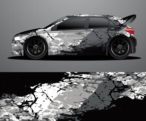 car wrap vector designs with abstract grunge background for vehicle branding