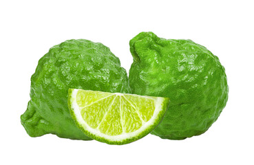 bergamot or kaffir isolated on transparent png