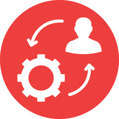 Career growth, cog Vector Icon

