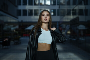 fashion model posing on the street