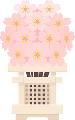桜の花壇01